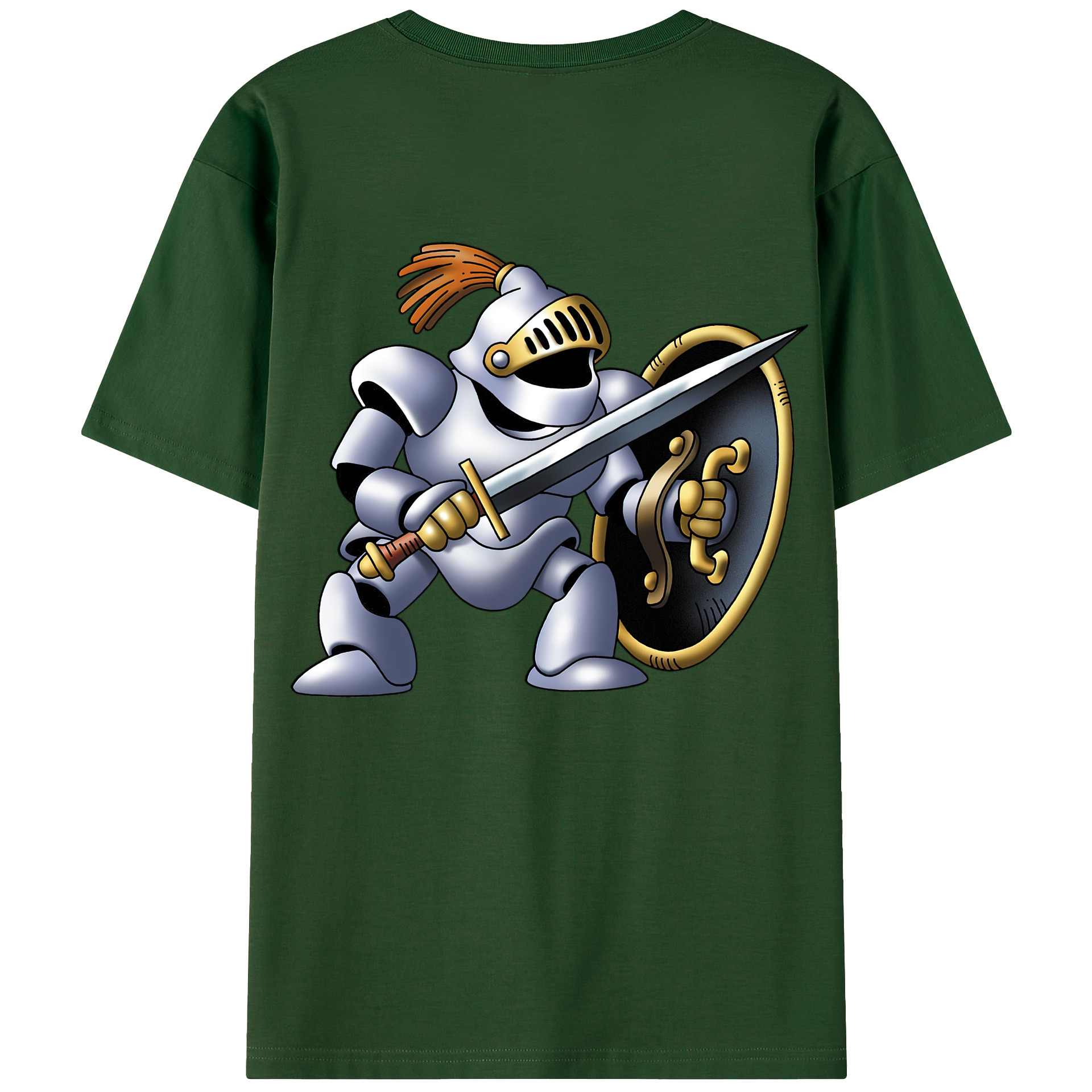 （画像用） ドラゴンクエスト Doragon Kuesuto Dragon Quest 綿100％半袖Tシャツ（背面プリント）
